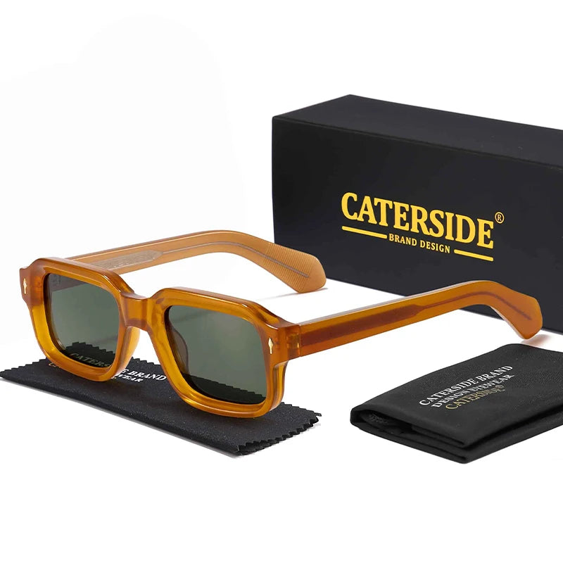 CATERSIDE Fashion Simple Men Sunglasses Roughly Framed Design Sun Glasses Women Outdoor Party Vacation Travel Driving Eyeglasses