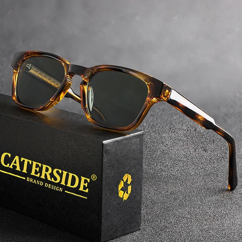 CATERSIDE Retro Square Sunglasses Men Punk Small Frame Brand Designer Sun Glasses Women Outdoor Travel Party Eyewear Best Gift