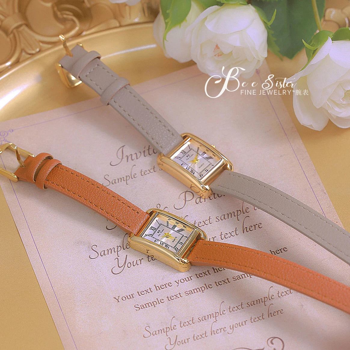 Women Watches Fashion Casual Square Black Genuine Leather Quartz Watche For Women Dress Elegant Clock Ladies Wristwatches