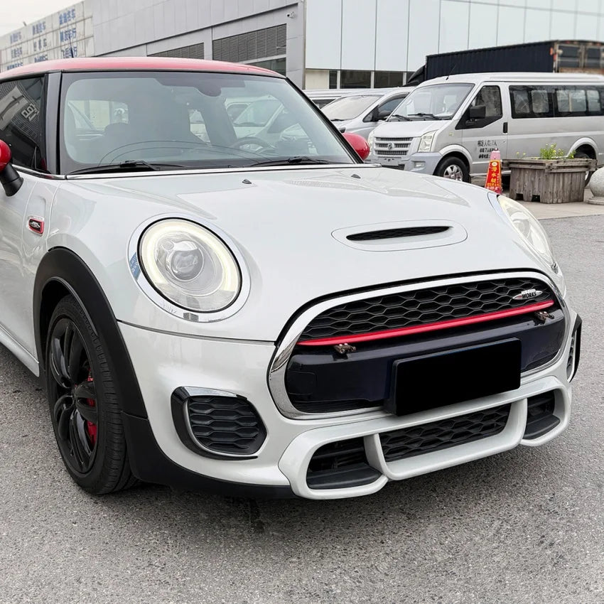 For Mini Cooper JCW F55 F56 F57 Pre-Facelift 2014-2021 Front Bumper Lip Side Splitter Side Spoiler Body Kit Trims Glossy Black