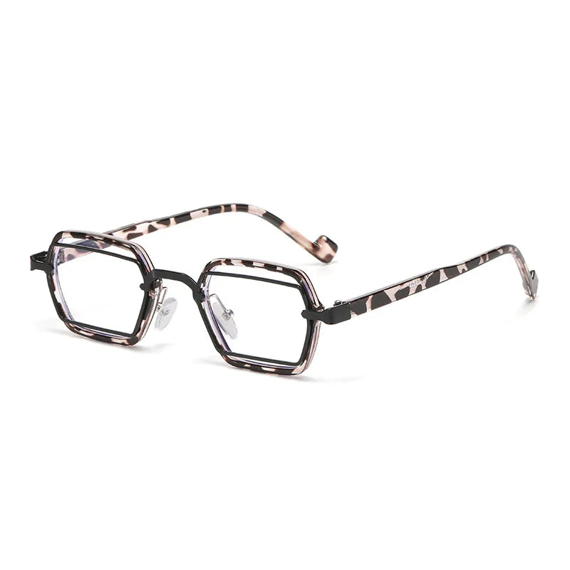 JNPCXI New Retro Small Punk Square Sunglasses Women Shades UV400 Fashion Clear Lens Men Anti Blue Light Eyeglass Frame