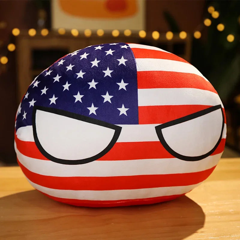Country Ball Toys Plush Polandball Hand Warmer Pillow Countryball USSR USA FRANCE RUSSIA UK JAPAN GERMANY ITALY Decor