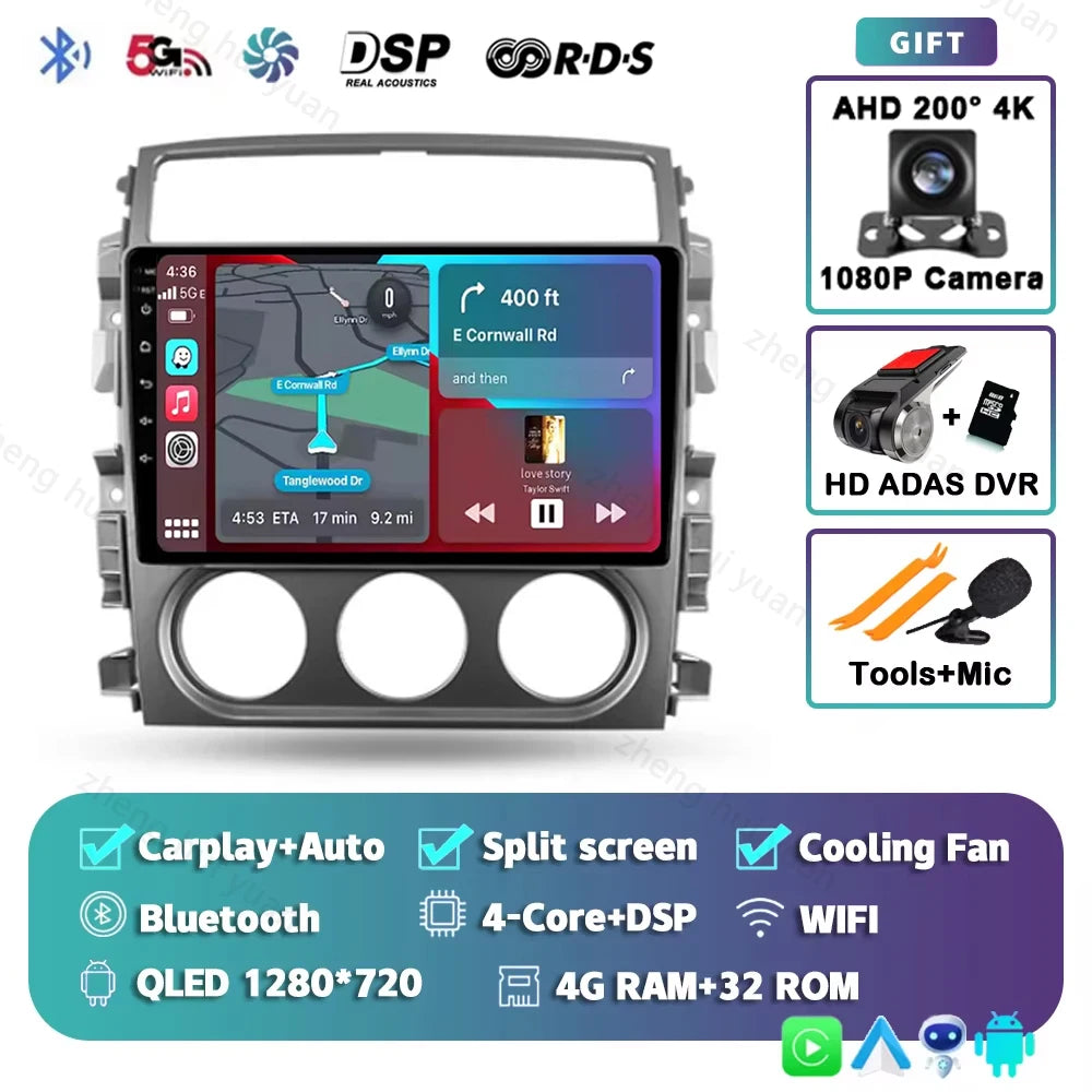 CarPlay Auto Android 15 For Suzuki Liana 1 2004 - 2008 Car Radio Multimedia navigation video DVD Autoradio Stereo 2din 4G+BT GPS