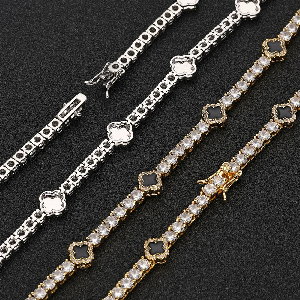 Unisex NY Fashion Design Dainty Tennis Chain Gold/Silver Plated Zircon Necklace