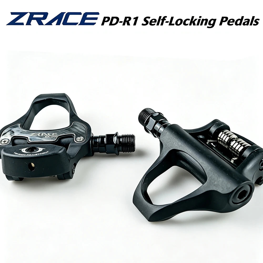 ZRACE PD-R1 Clipless Road Pedals, Self-Locking Bike Pedals Set, Lightweight CNC Alloy for Road