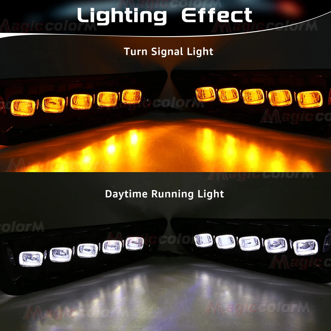 For Ford Raptor F150 2017 2018 2019 2020 Led DRL Daytime Running Lights Fog Lamps Dynamic Turn Signal Daylights Car Accessories