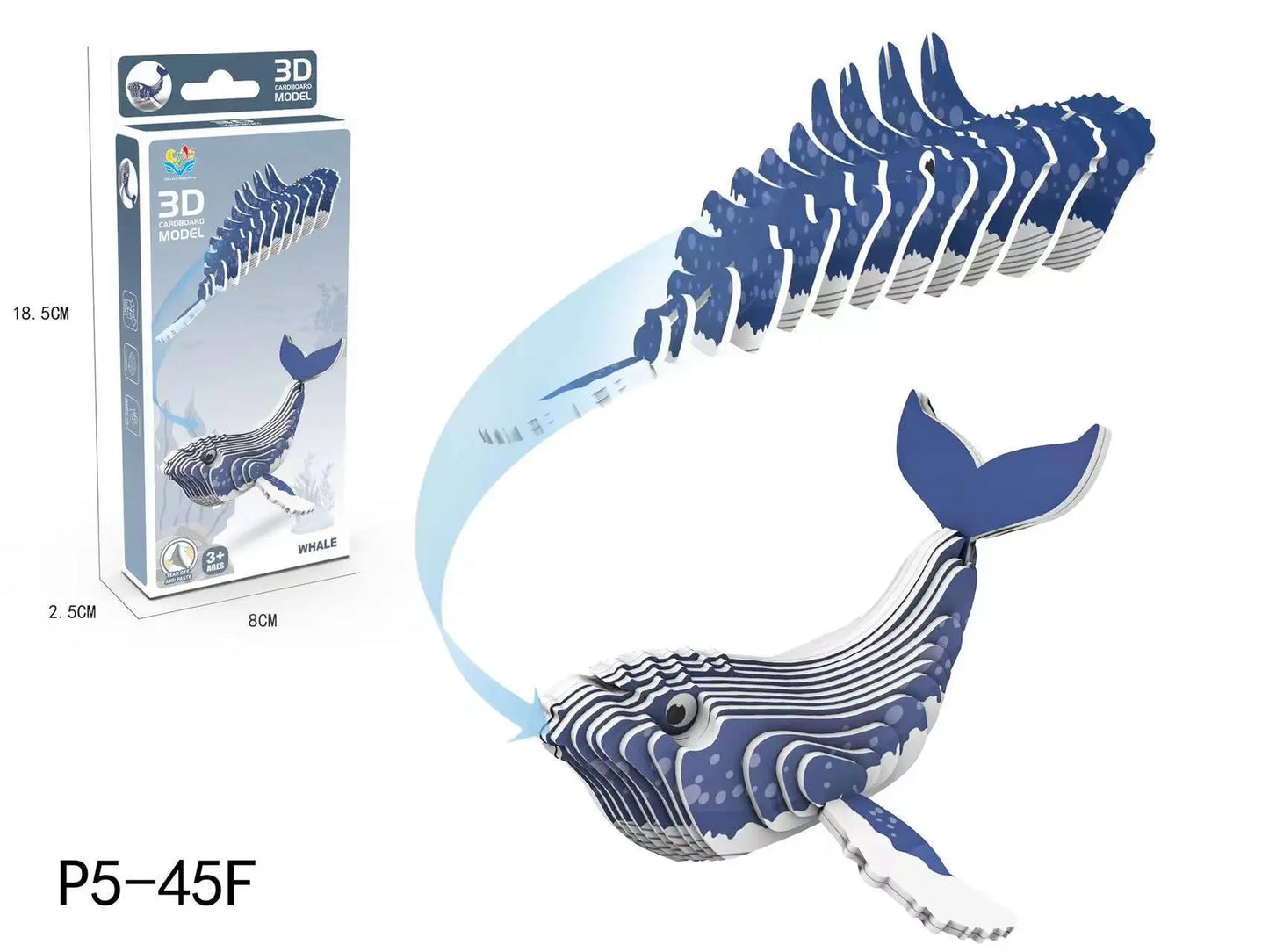 3D Animal Puzzle for Kids - DIY Dinosaur Ocean Safari Paper Crafts, Educational toy for Preschool Learning Activities