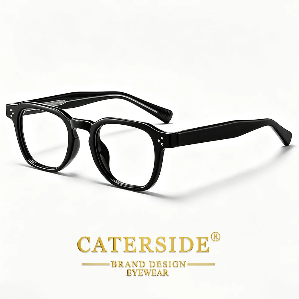 CATERSIDE Classic Men's and Women's Anti Blue Light Glasses High-Quality Tr-90 Square Eyeglass Frame Computer Protective Glasses