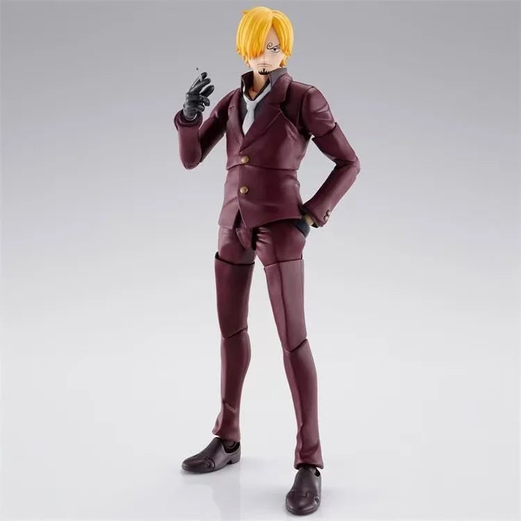 【IN STOCK】Original Bandai S.H.Figuarts One Piece Sanji Vinsmoke Wano Country Onigashima 15cm Action Figure Collectible Model