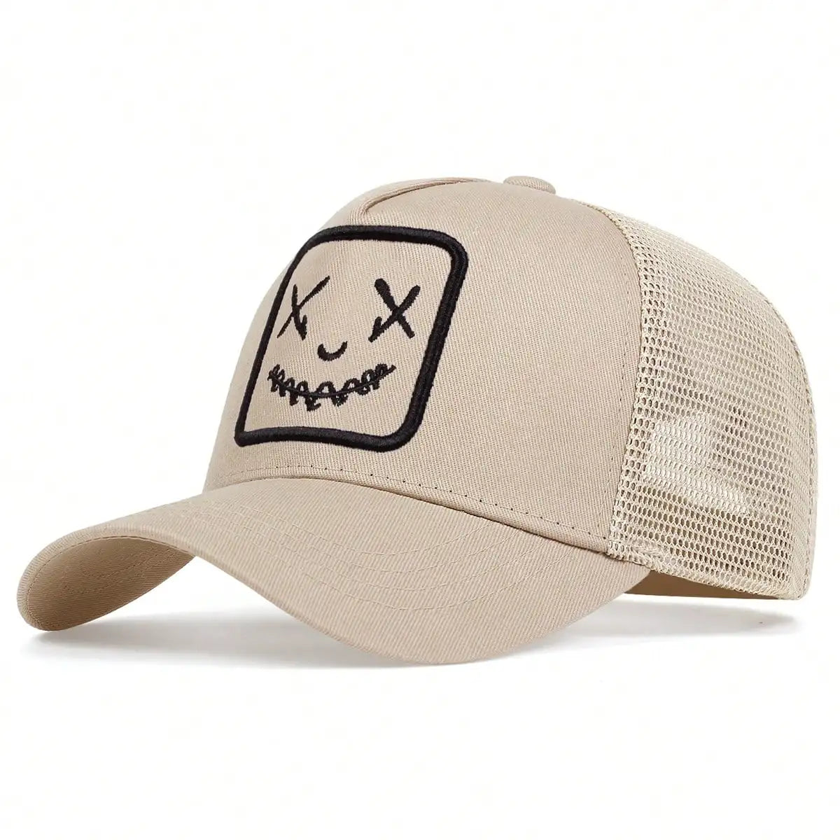 Unisex Ghost Face Embroidery Baseball Net Caps Outdoor Adjustable Sunscreen Hat