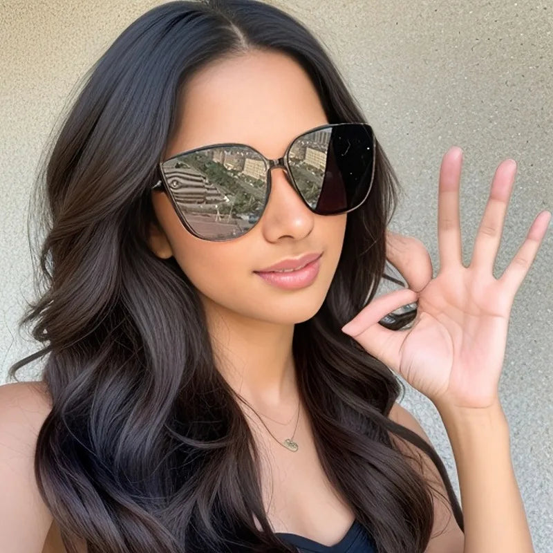 1 Piece of European and American New Large Frame Glasses Fashionable Internet Celebrity Street Photography Retro Trendy Glasses