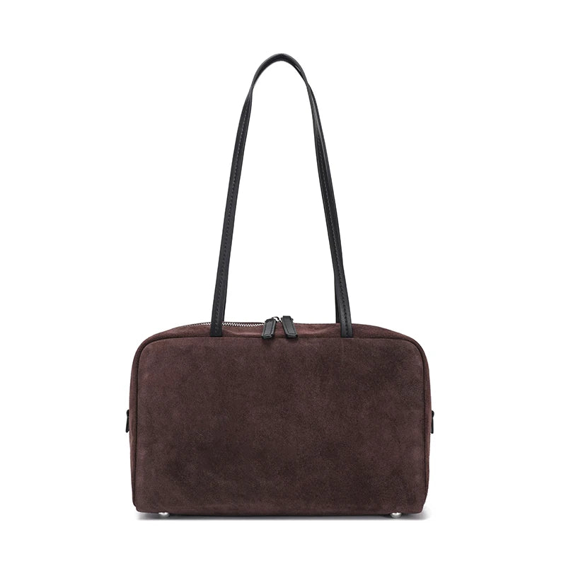New 2026 winter Women's suede leather bag Fashion Genuine Leather Crossbody Bag female Luxury Square Furry Shoulder Handbags
