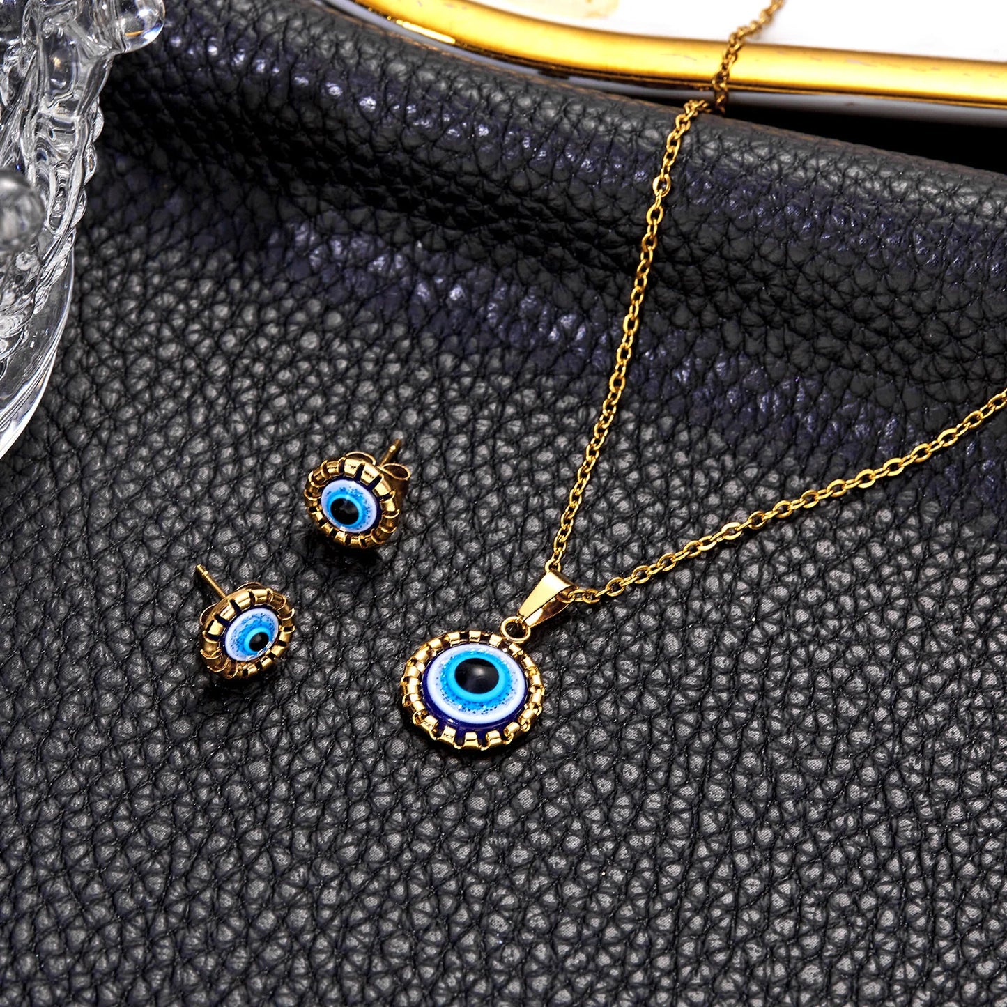 Zircon Evil Eye Necklace for Women Gold Color Choker Chain Turkish Blue Eyes Pendant Necklace Lucky Jewelry Gift collier femme
