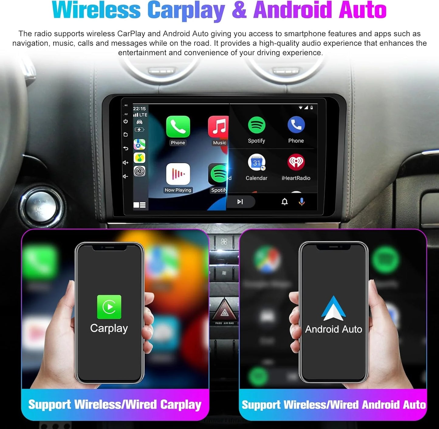 Carplay Auto Radio For Mercedes Benz ML GL W164 ML350 ML500 GL320 X164 GL350 Car Multimedia Player GPS Navigation