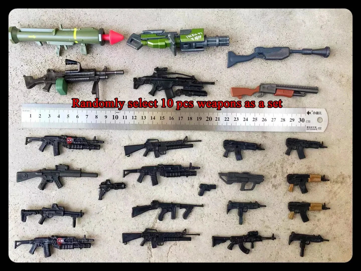 Lot of Random Sword Machine Guns Weapons Weapon Suit for 6" Scale Action Figure